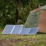 Solarpanel beim Camping