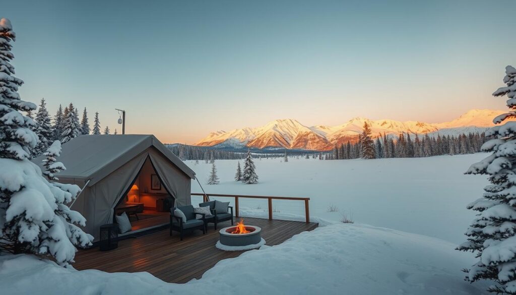 Isolierte Winter Unterkunft