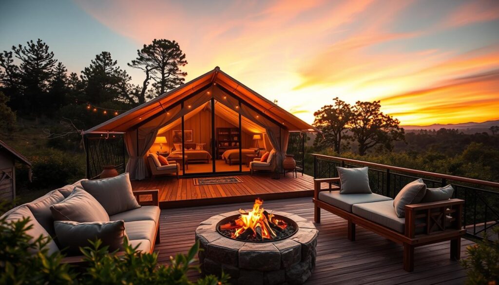Luxuriöse Glamping Lodge Ausstattung Luxuriöse Glamping Lodge Ausstattung