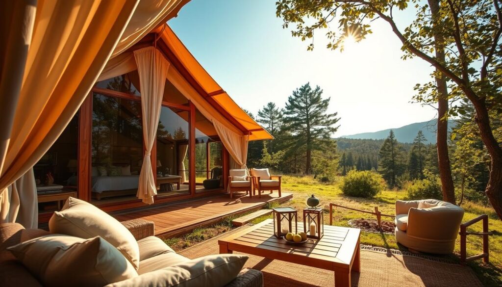 Luxuriöse Glamping Unterkunft in natürlicher Umgebung