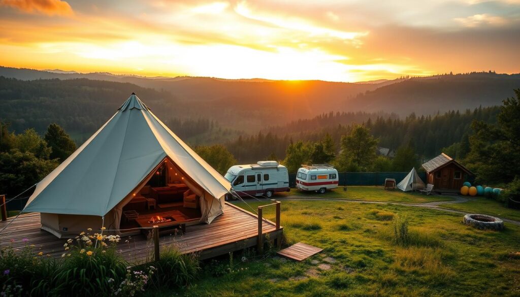 Regionale Glamping Landschaften Deutschland