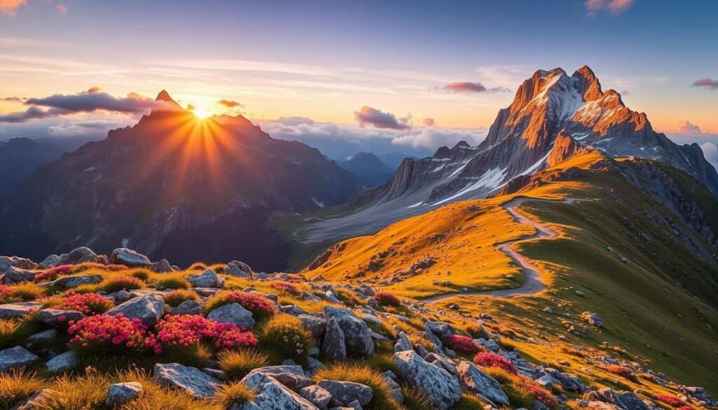 Berggipfel in den Alpen