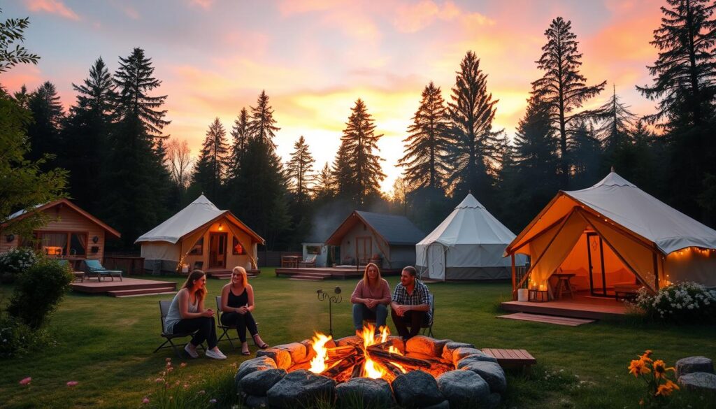 Flexible Glamping Unterkünfte für Gruppen