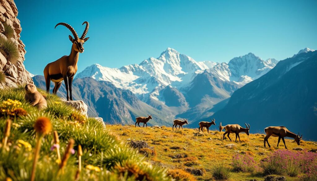 Größenvielfalt der Alpenbewohner