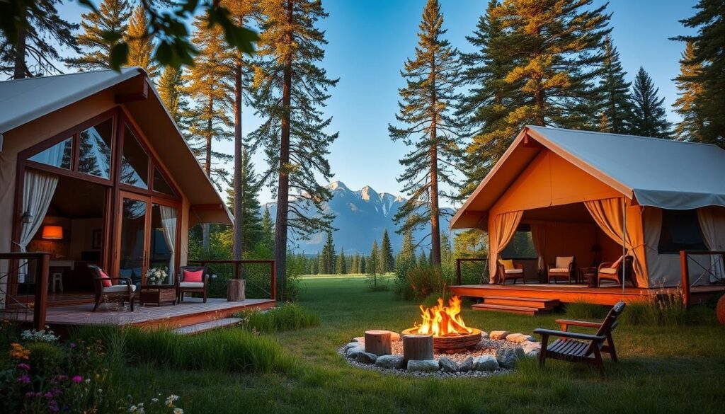 Luxus Zelt Unterkunft in der Natur