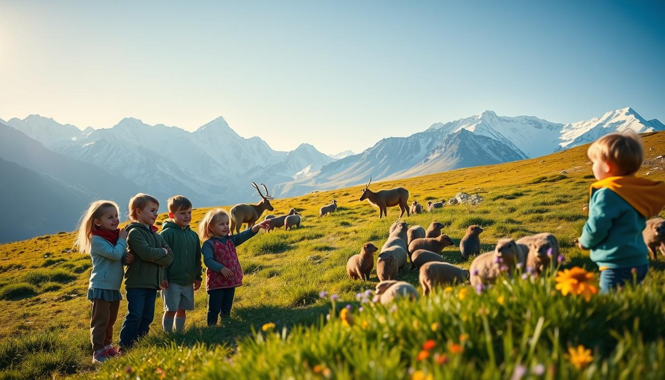 alpentiere mit kindern entdecken